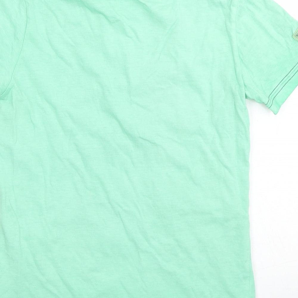 Hay Kids Club Boys Green  Cotton Basic T-Shirt Size 8-9 Years Crew Neck
