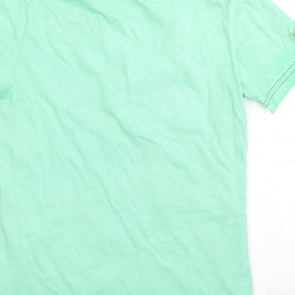 Hay Kids Club Boys Green  Cotton Basic T-Shirt Size 8-9 Years Crew Neck