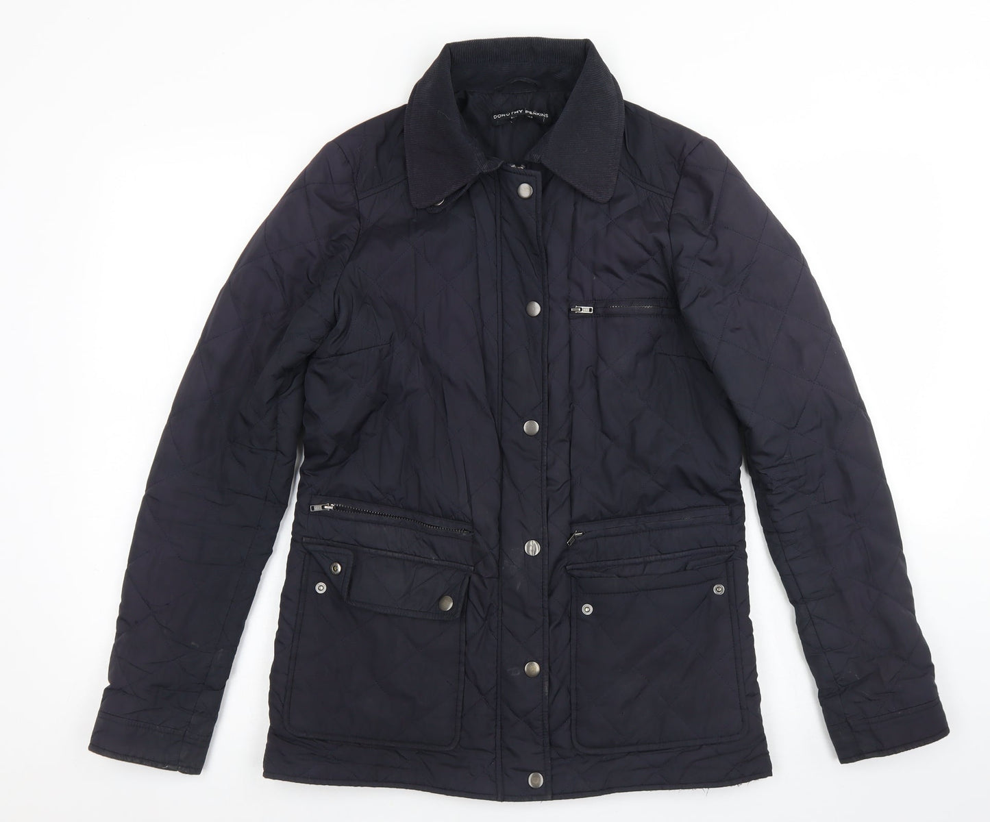 Womens UK Size 8 Dorothy Perkins Blue Pea Coat