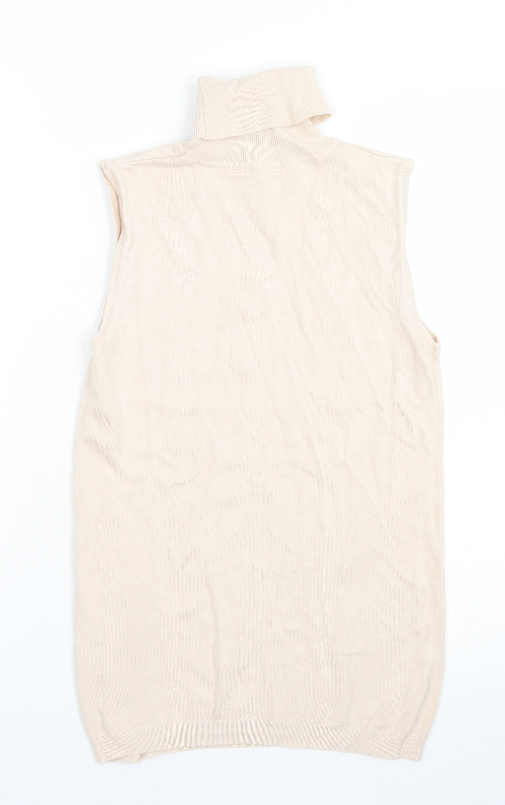 Primark Womens Pink Roll Neck  Viscose Vest Jumper Size XS