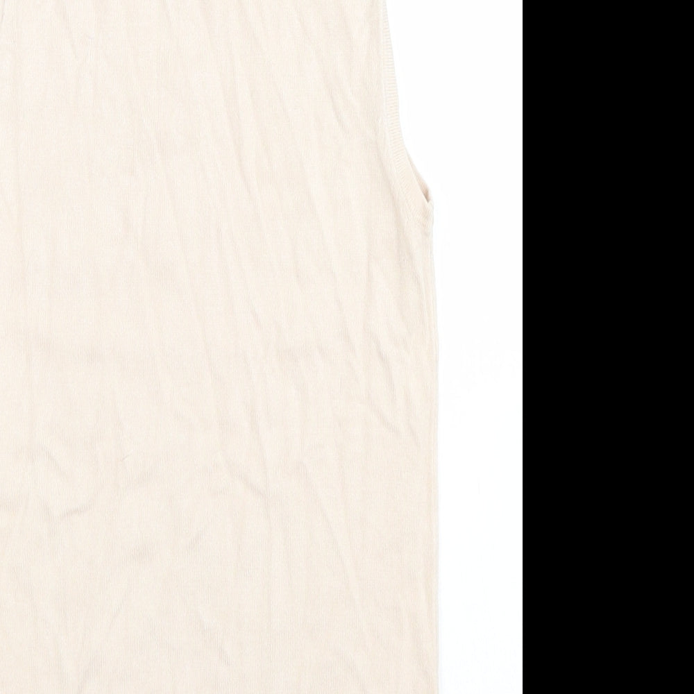 Primark Womens Pink Roll Neck  Viscose Vest Jumper Size XS