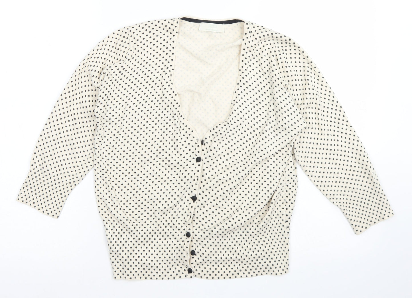 Womens UK Size 14 Marks & Spencer Beige Cardigan Jumper