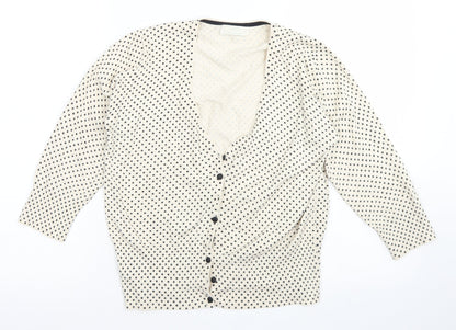 Womens UK Size 14 Marks & Spencer Beige Cardigan Jumper