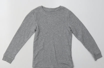 Marks and Spencer Boys Grey  Coir Pullover Sweatshirt Size 7-8 Years  Pullover