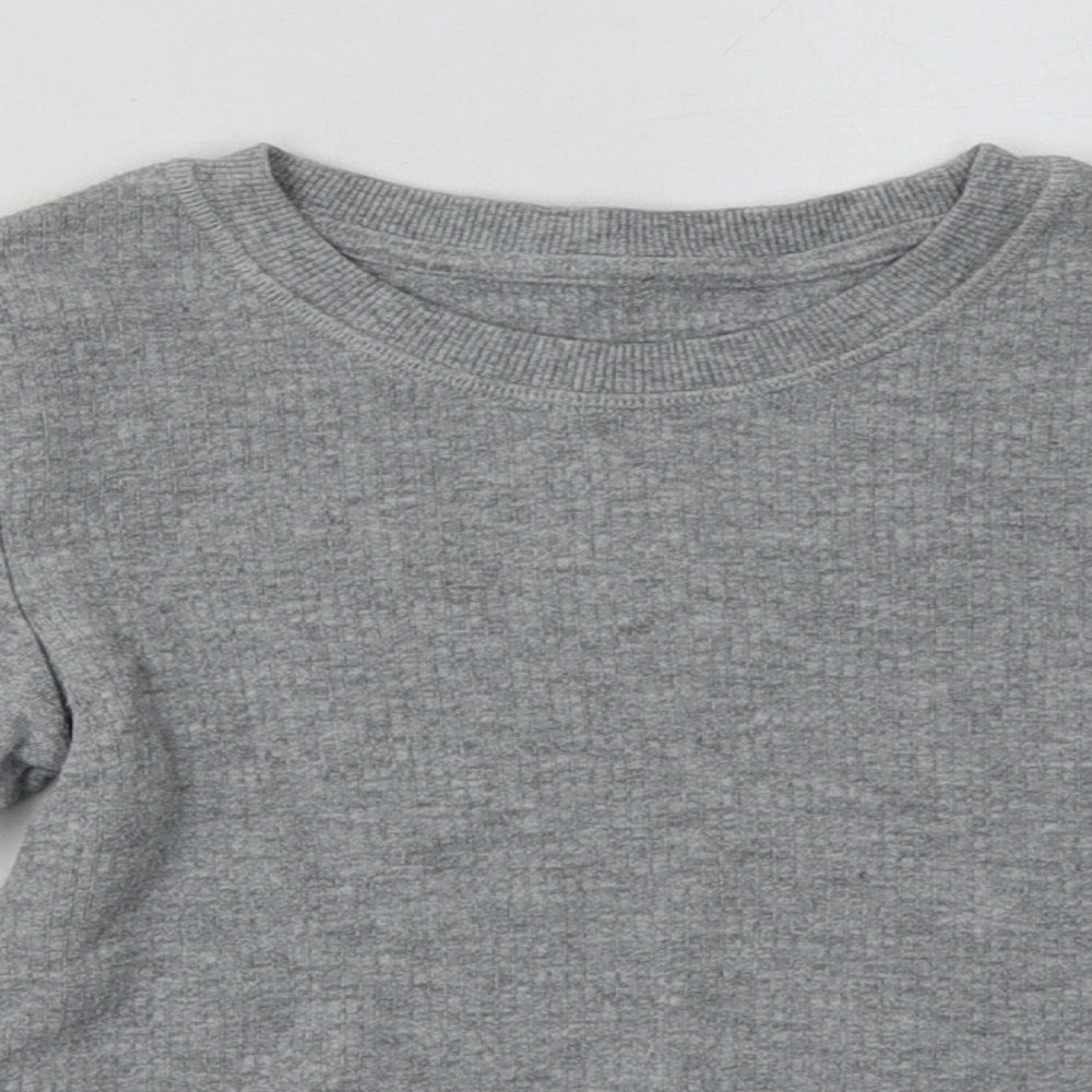 Marks and Spencer Boys Grey  Coir Pullover Sweatshirt Size 7-8 Years  Pullover