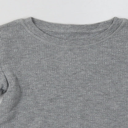 Marks and Spencer Boys Grey  Coir Pullover Sweatshirt Size 7-8 Years  Pullover