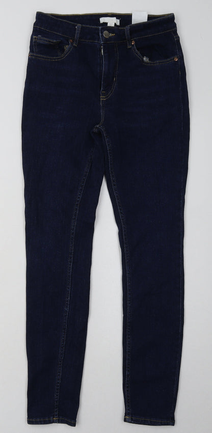 Womens UK Size 6 H&M Regular Fit Skinny Blue Jeans