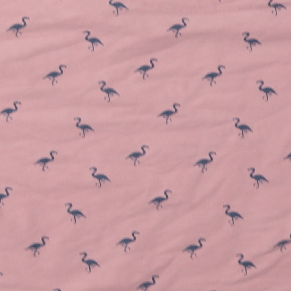 NEXT Girls Pink Polka Dot Cotton  Pyjama Top Size 12 Years  Pullover - Flamingo Print