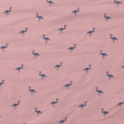 NEXT Girls Pink Polka Dot Cotton  Pyjama Top Size 12 Years  Pullover - Flamingo Print