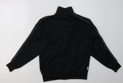 Lonsdale Boys Black Striped Polyester Full Zip Sweatshirt Size 11-12 Years  Zip