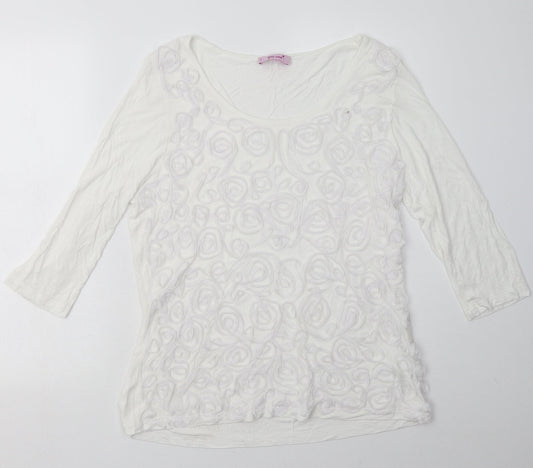 Womens UK Size 16 Marks and Spencer White Pullover Sweatshirt