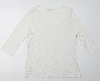 Womens UK Size 16 Marks and Spencer White Pullover Sweatshirt