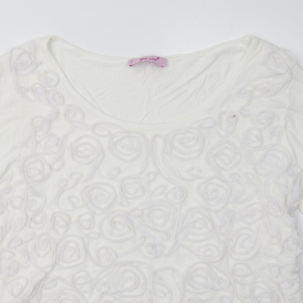 Womens UK Size 16 Marks and Spencer White Pullover Sweatshirt