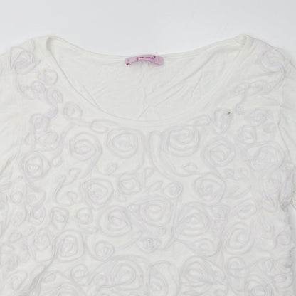 Womens UK Size 16 Marks and Spencer White Pullover Sweatshirt