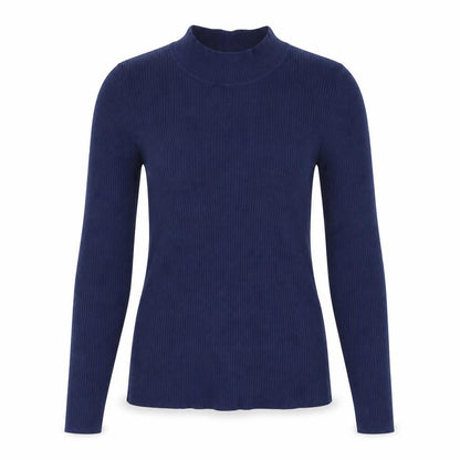 Front view of Primark women’s blue viscose pullover sweatshirt, size L, pullover