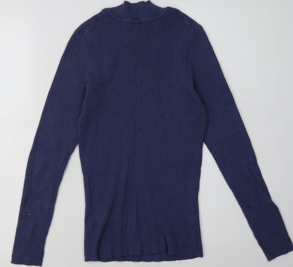 Back view of Primark women’s blue viscose pullover sweatshirt, size L, pullover