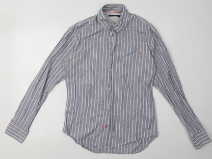 Mens UK Size S French Connection Blue  Button-Up Long Sleeve Casual Shirt