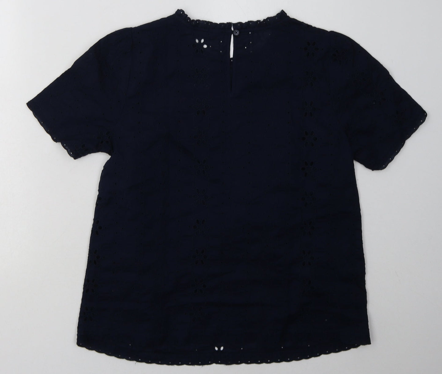 Womens UK Size 10 Marks and Spencer Blue Basic T-Shirt