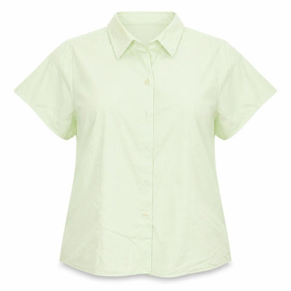 Womens UK Size 18 AMARANTO Green Basic Button-Up