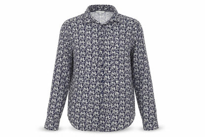 Womens UK Size 6 Warehouse Blue Basic Button-Up
