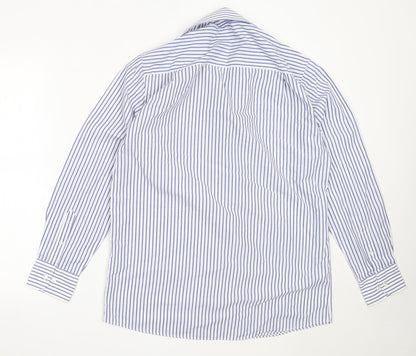 Mens UK Size 15.5 Cedar Wood State White  Button-Up Long Sleeve Casual Shirt