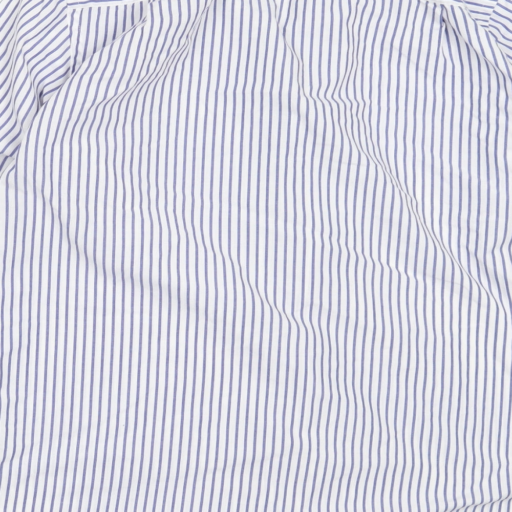 Mens UK Size 15.5 Cedar Wood State White  Button-Up Long Sleeve Casual Shirt