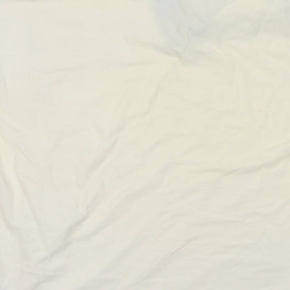 Preworn Mens Ivory  Cotton  Polo Size L Collared