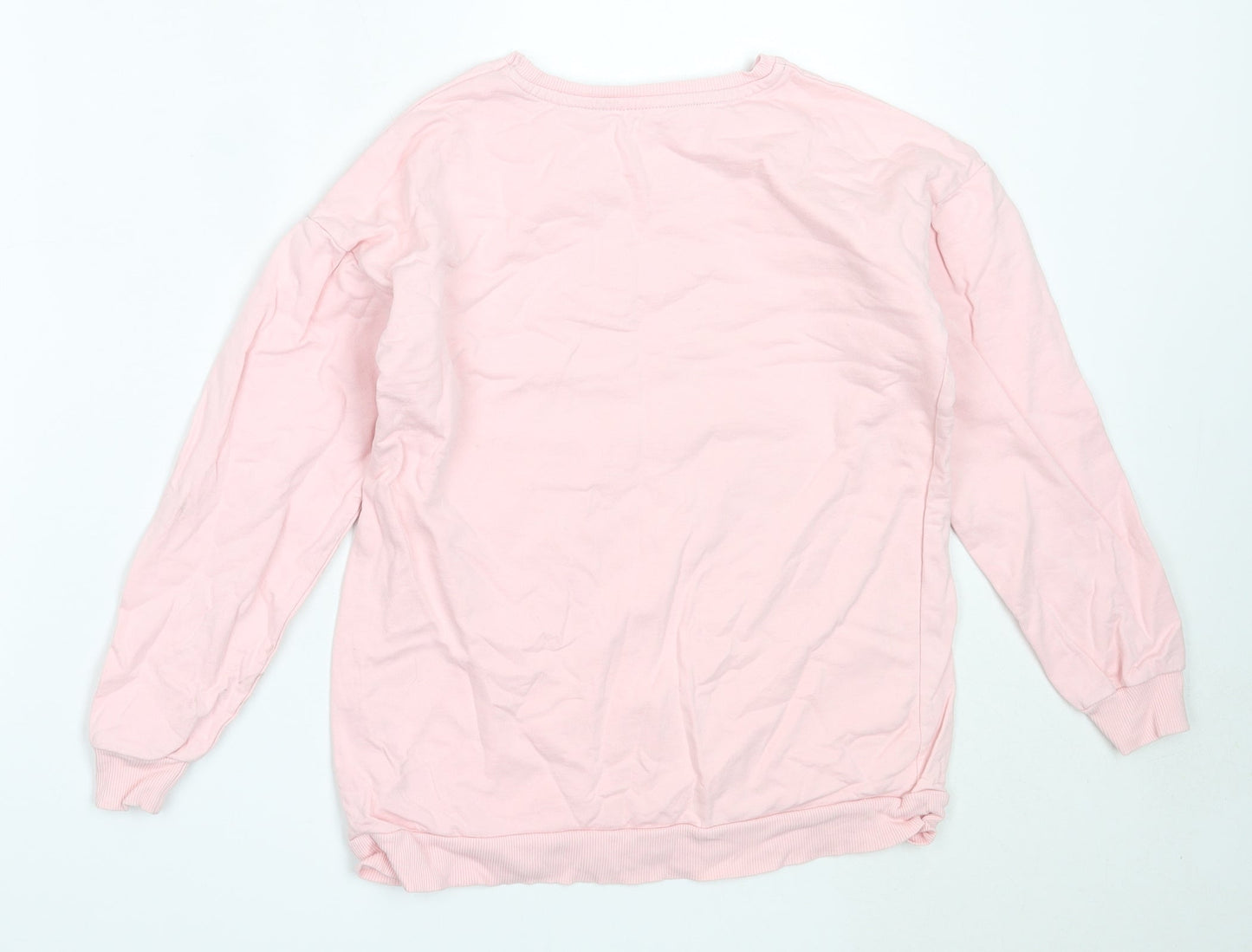 George Girls Pink  Cotton Pullover Sweatshirt Size 9-10 Years