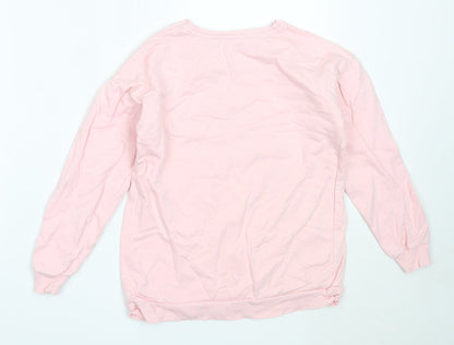 George Girls Pink  Cotton Pullover Sweatshirt Size 9-10 Years