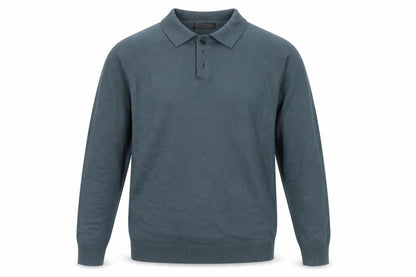 BHS Mens Blue Collared  Acrylic Pullover Jumper Size S
