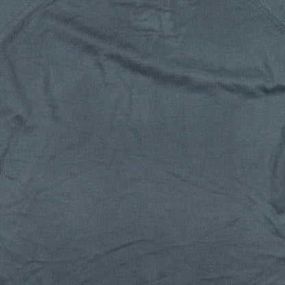 BHS Mens Blue Collared  Acrylic Pullover Jumper Size S