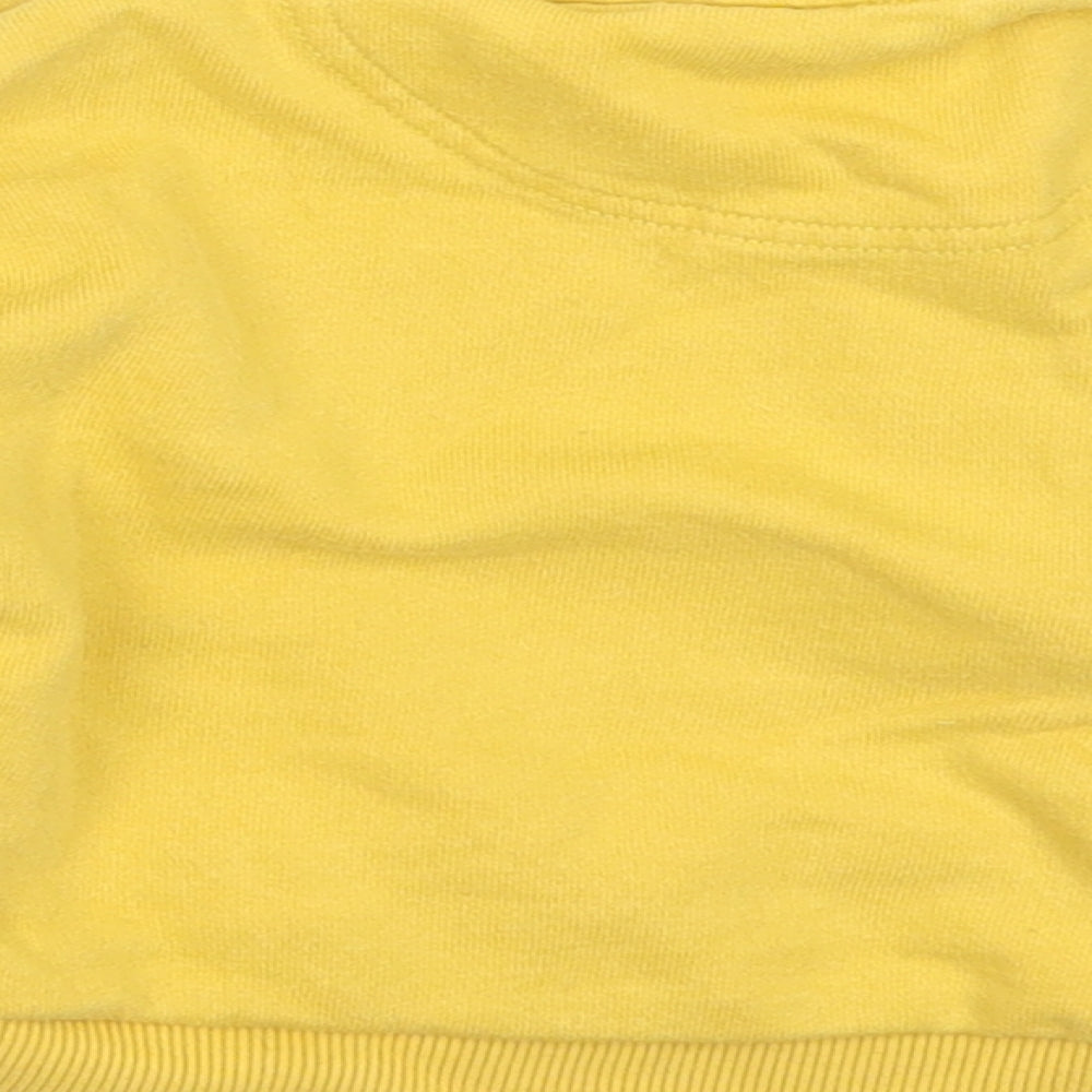 F&F Girls Yellow  Cotton Pullover Jumper Size 12-18 Months