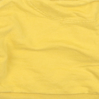 F&F Girls Yellow  Cotton Pullover Jumper Size 12-18 Months