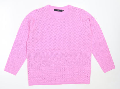 Womens UK Size M EWM Purple Pullover Jumper