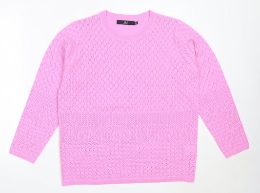 Womens UK Size M EWM Purple Pullover Jumper