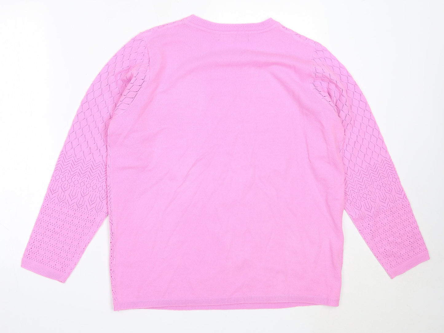 Womens UK Size M EWM Purple Pullover Jumper