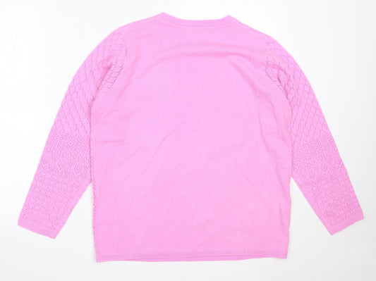 Womens UK Size M EWM Purple Pullover Jumper