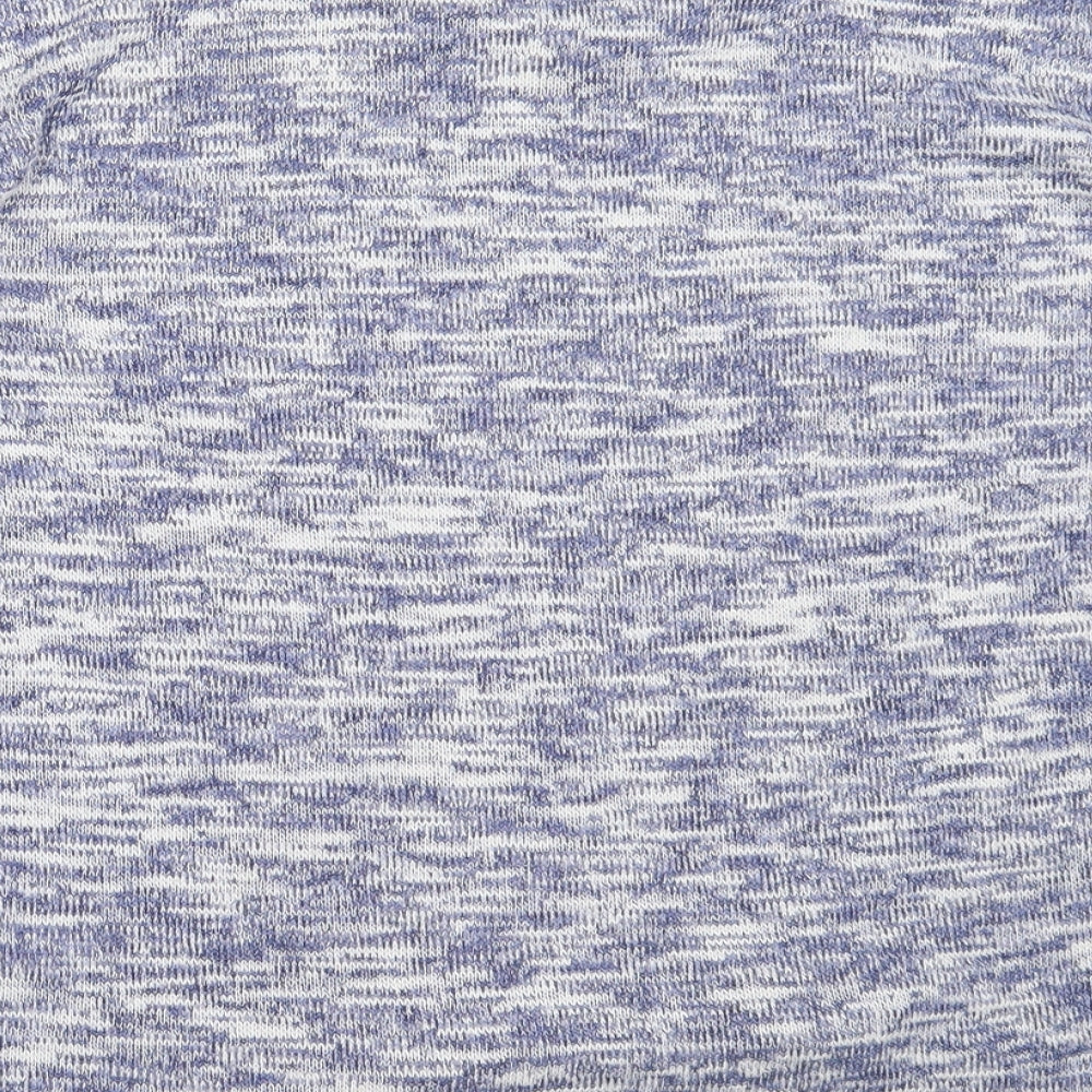 F&F Womens Blue Round Neck  Polyester Pullover Jumper Size 12