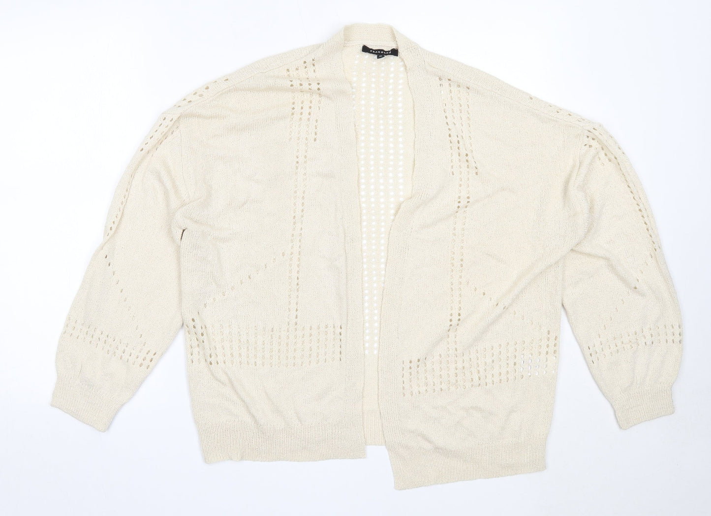 Womens UK Size M Peacocks Ivory Cardigan Jumper