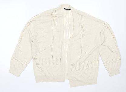 Womens UK Size M Peacocks Ivory Cardigan Jumper