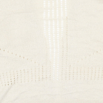 Womens UK Size M Peacocks Ivory Cardigan Jumper
