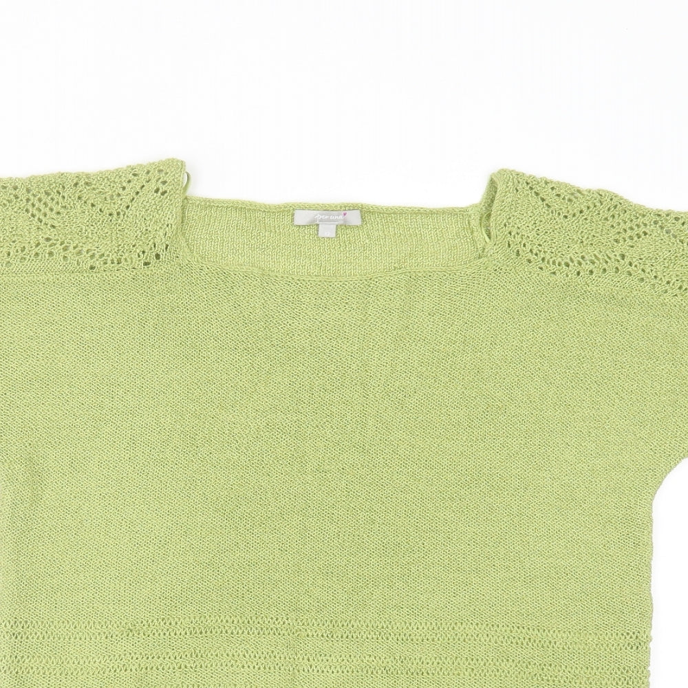 Womens UK Size 12 Marks and Spencer Green Pullover Jumper