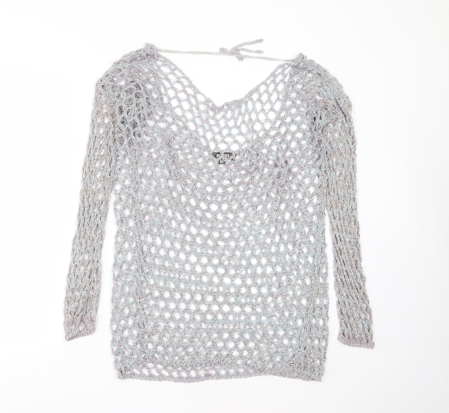 Womens UK Size 10 Missguided Blue Pullover Jumper