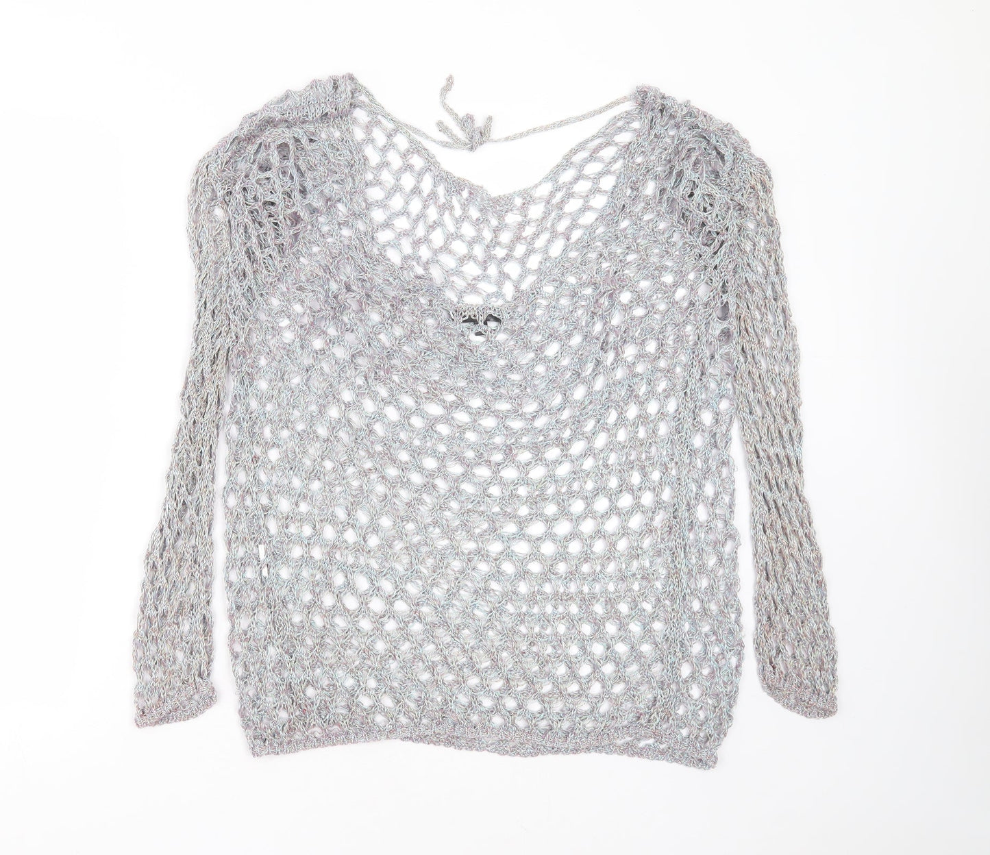 Womens UK Size 10 Missguided Blue Pullover Jumper