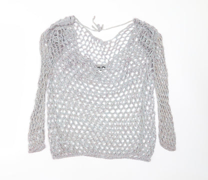 Womens UK Size 10 Missguided Blue Pullover Jumper