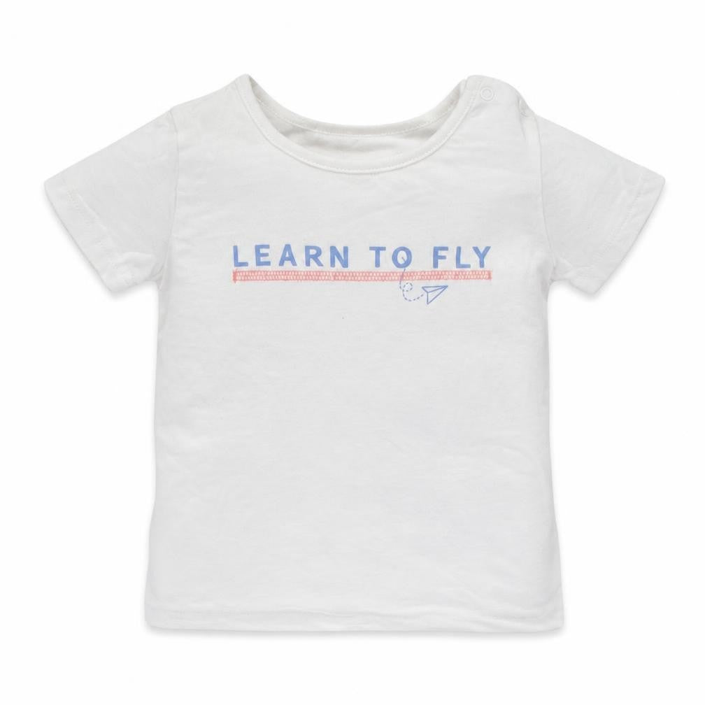 Front view of Next Baby White Cotton Basic T-Shirt, size 12-18, Months Round Neck