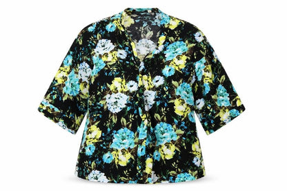 Womens UK Size 16 Papaya Multicoloured Wrap Blouse