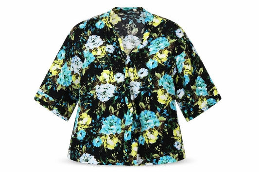 Womens UK Size 16 Papaya Multicoloured Wrap Blouse