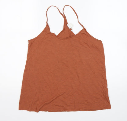 Womens UK Size L H&M Brown Basic Tank