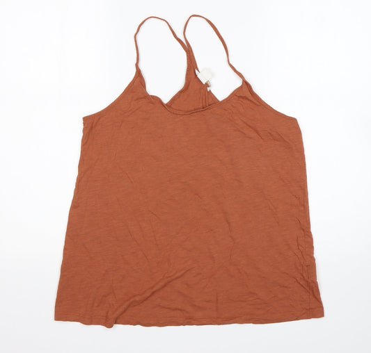 Womens UK Size L H&M Brown Basic Tank